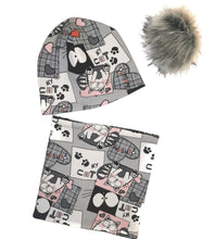 Load image into Gallery viewer, Hat 3in1. Detachable fur pom pom set
