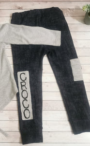 Vinyl Croco trousers